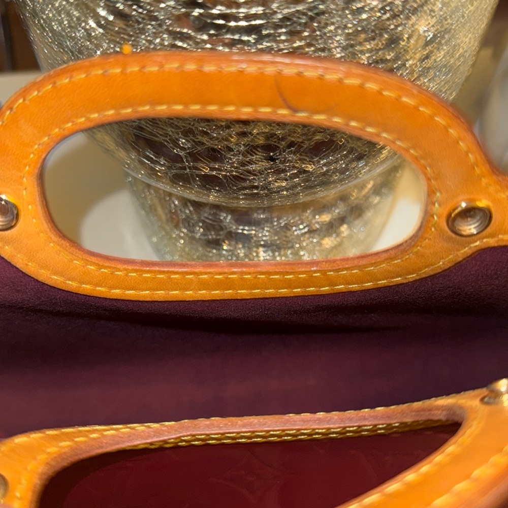 💯AUTHENTIC LOUIS VUITTON ROXBURY AMARANTE VERNIS DRIVE 2WAY SHOULDER BAG/CLUTCH - Picture 16 of 16